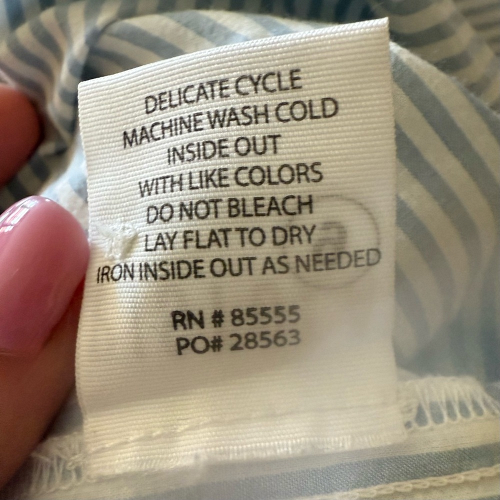 Pistola Striped Button-Down in Sky Blue — Size Small - Picture 12 of 12